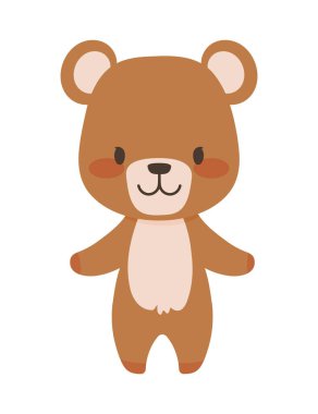 Ayı sevimli hayvan simgesi izole