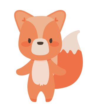 Tilki sevimli hayvan simgesi izole