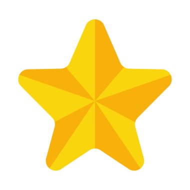 Altın yıldız ödül simgesi izole