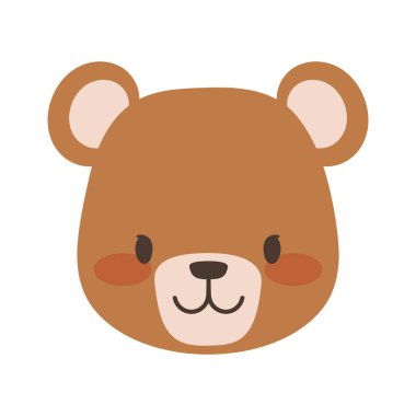 Ayı suratlı şirin hayvan simgesi