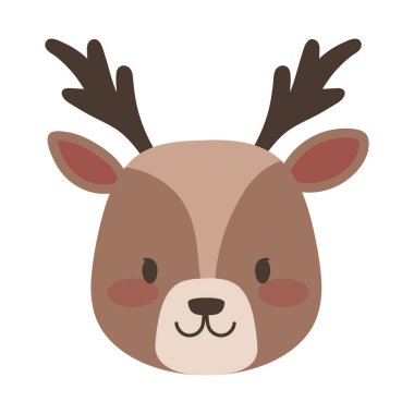 Geyik sevimli hayvan simgesi izole