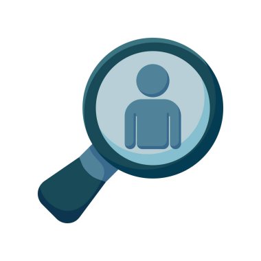 iş arama, loupe ve kişi konsepti