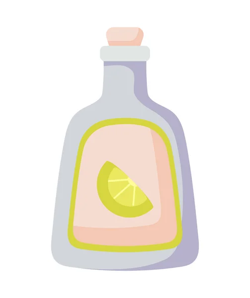 Botella Tequila Bebida Aislado Icono — Archivo Imágenes Vectoriales