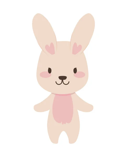 Кролик Милый Икона Животных Изолированы — стоковый вектор