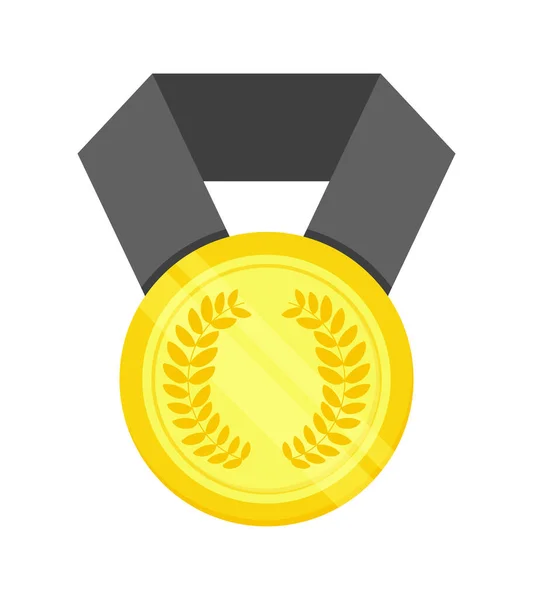 Gold Prize Medal Icon Isolated — Stock Vector