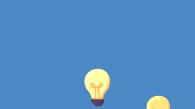 ampuller hafif enerji cihazları şablon animasyonu, 4k video animasyonu