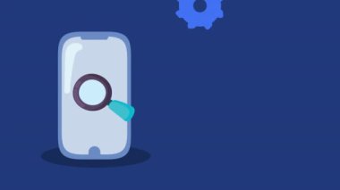 vites dişlisi ayarları ve akıllı telefon animasyonu, 4k video animasyonu