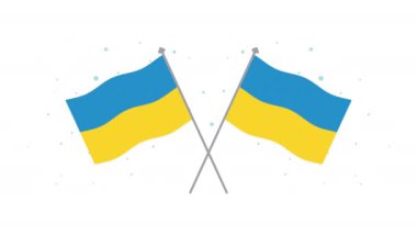 Ukrayna bayrakları barış animasyonunu, 4k video animasyonunu geçti