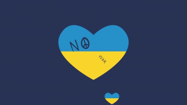 Ukraine Sin Animación Letras Guerra Animación Vídeo — Vídeo de stock