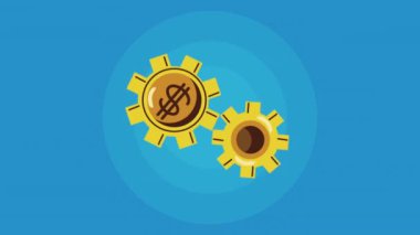 Bozuk paralar, finansal animasyon, 4k video animasyonu.