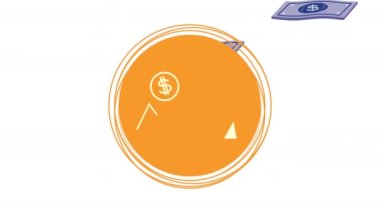 Faturalar para dolar finansal animasyon, 4k video animasyon