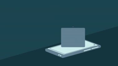 Market ekommerce animasyonlu akıllı telefon, 4k video animasyonu