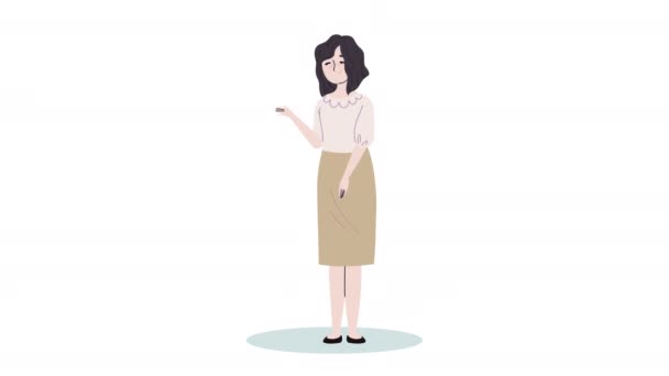 Kore Uyruklu Kadın Video Animasyonu — Stok video