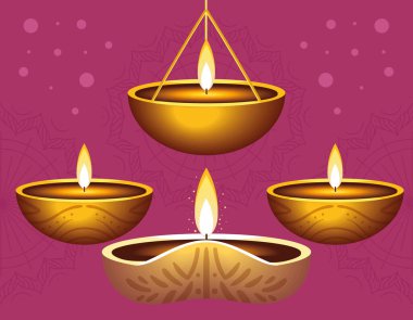 asma lambalar hafif Diwali, vektör biçimi