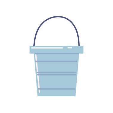 çelik kova araç simgesi izole edildi