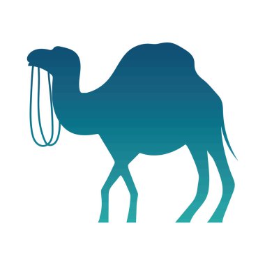 Deve hayvan silueti simgesi izole edildi