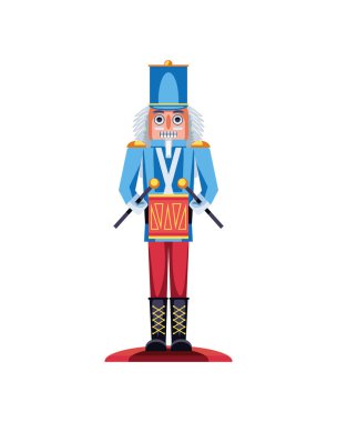 davul simgesine sahip fındıkkıran izole edilmiş biçim