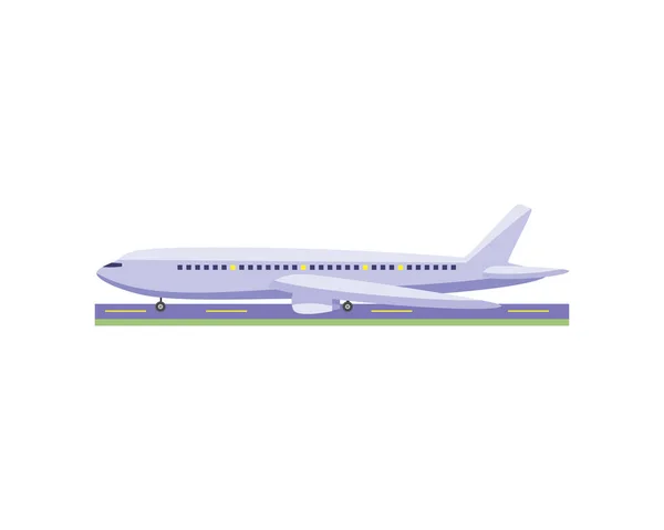 Airplane Transport Icon Isolated Style — Stock Vector