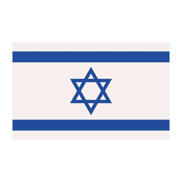 Israëlische Vlag Met Een Ster Van David — Stockvector