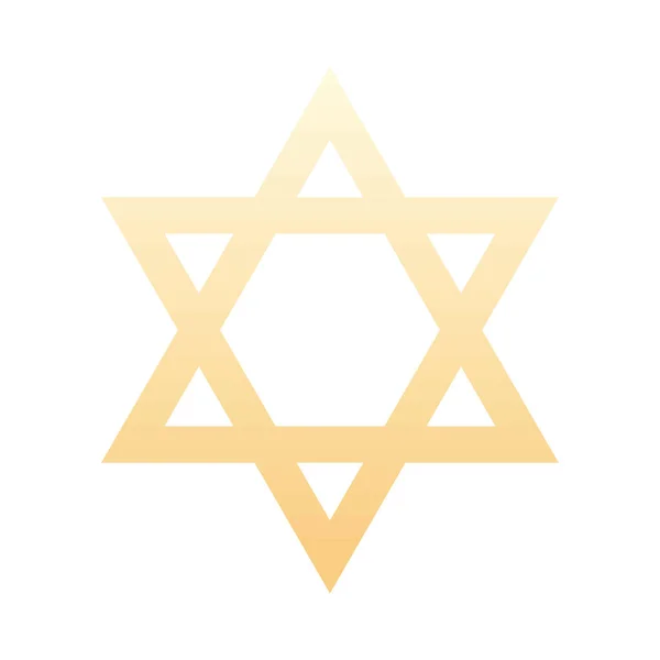大卫犹太之星图标隔离风格 — 图库矢量图片