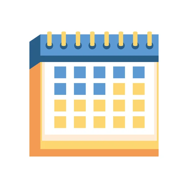 Izolovaný Vektorový Styl Ikony Kalendáře — Stockový vektor