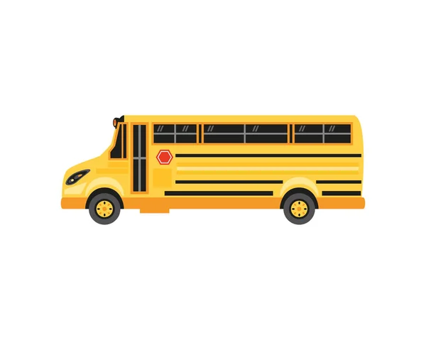 Skolbusstransport Ikon Isolerad Stil — Stock vektor