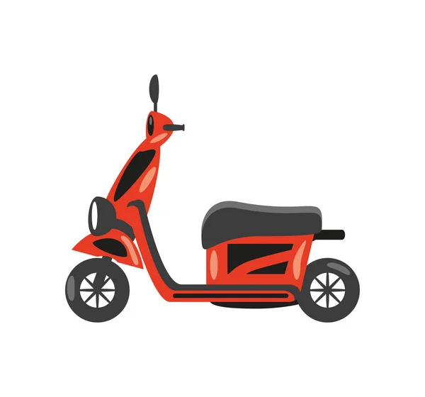 Scooter Vervoer Pictogram Geïsoleerde Stijl — Stockvector