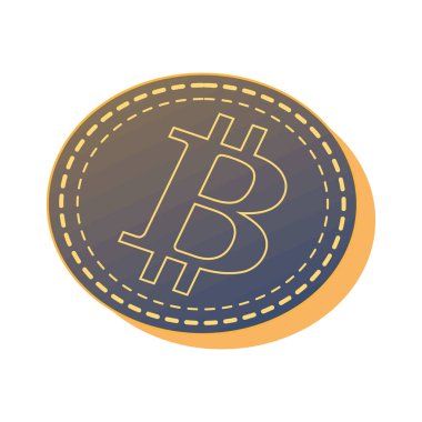 Bitcoin kripto para birimi simgesi izole