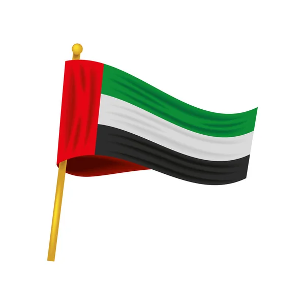 Flag United Arab Emirates Icon Isolated — Stock Vector