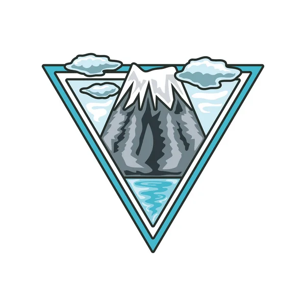 Mountain Adventure Badge Icon Isolated — Stock Vector