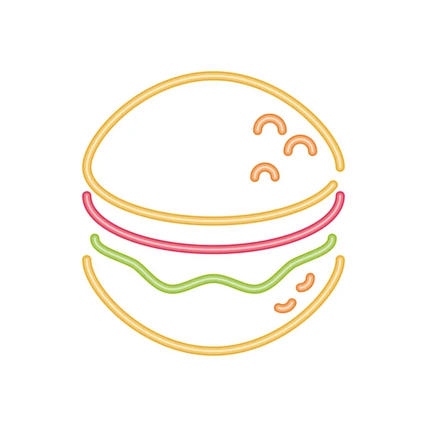 Изолированная Икона Быстрого Питания Бургеров — стоковый вектор