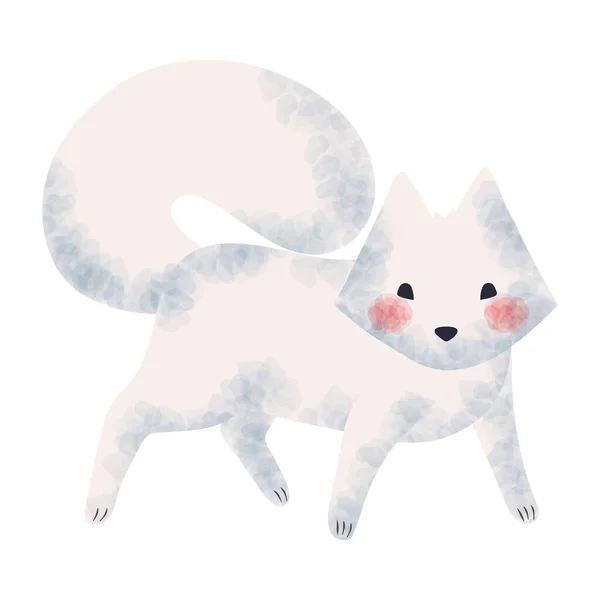 狐狸冬季动物图标隔离风格 — 图库矢量图片