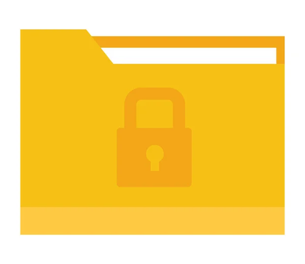 Data Folder Cyber Security Icon — Stock Vector