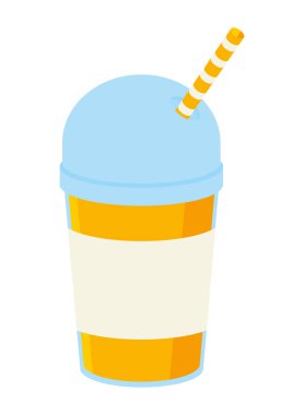 Tek kullanımlık meyve suyu ikonu izole edildi