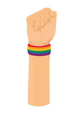 Gurur bileziği ikonu ile el izole