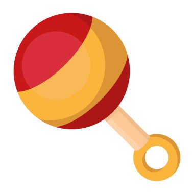 çıngıraklı oyuncak simgesi izole edilmiş biçimi