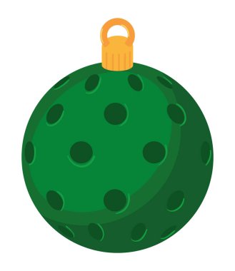Yılbaşı yeşil top simgesi izole