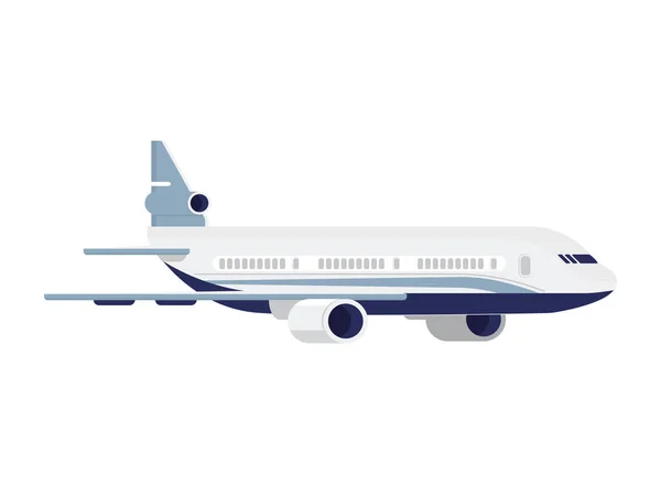 Airplane Transport Isolated Flat Icon — Stock Vector