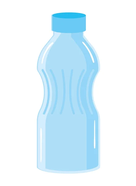 Plastic Water Bottle Beverage Icon Isolated — Stock Vector