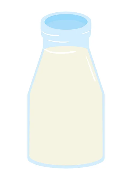 Botella Leche Icono Bebidas Estilo Aislado — Vector de stock