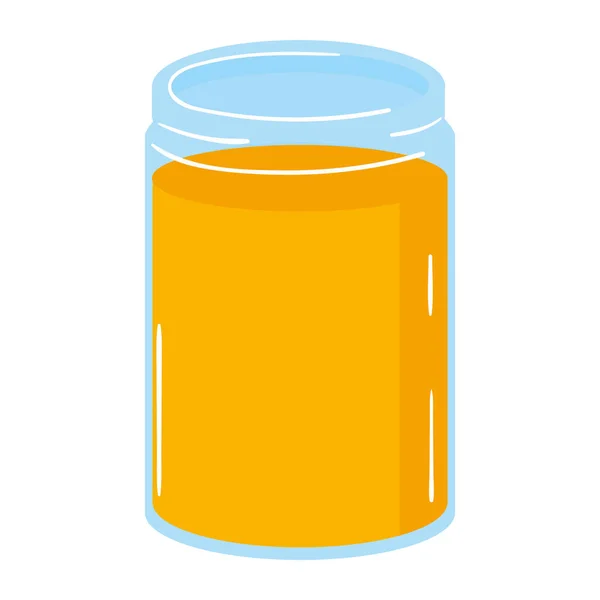 ジュースグラス飲料アイコン隔離スタイル — ストックベクタ