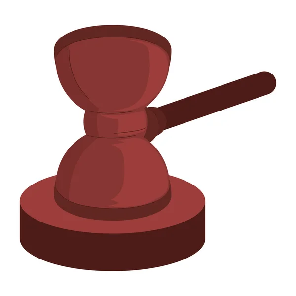 Gavel Justice Human Rights Icon Isolated — 图库矢量图片