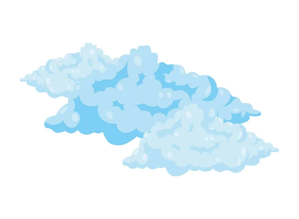 Nubes Cielo Tiempo Icono Plano Aislado — Vector de stock