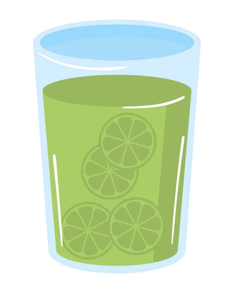 Limonada Glas Getränk Ikone Isolierten Stil — Stockvektor