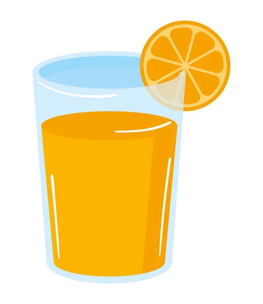 Saft Orangengetränk Ikone Isolierten Stil — Stockvektor