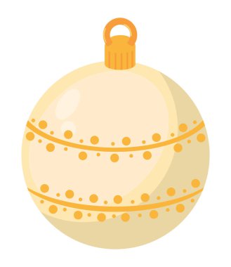 Noel kutlaması top simgesi izole edildi