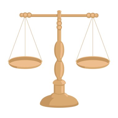 denge simgesi kavramı düz izole