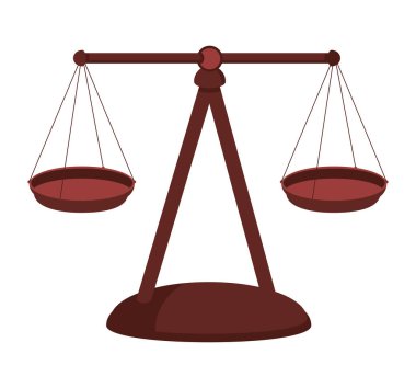 Beyaz arkaplan simgesindeki denge izole edildi