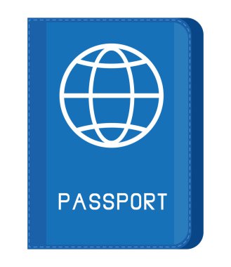 Pasaport seyahat kimliği düz simgesi