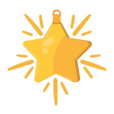 Altın yıldız ikonu izole edildi